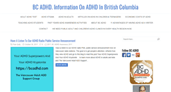Desktop Screenshot of bcadhd.com